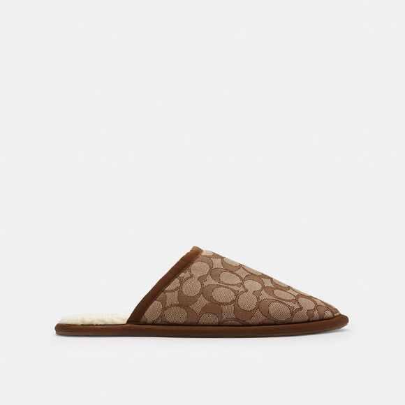 NWT Coach Outlet Slipper In Signature Jacquard - Picture 2 of 6